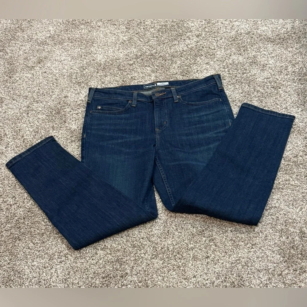 CARHARTT Women's Dark Blue Slim Fit Tapered Jeans 14S Rugged‎ Flex